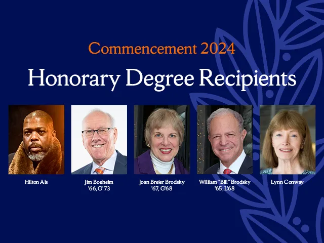 Commencement honorary degree members.
