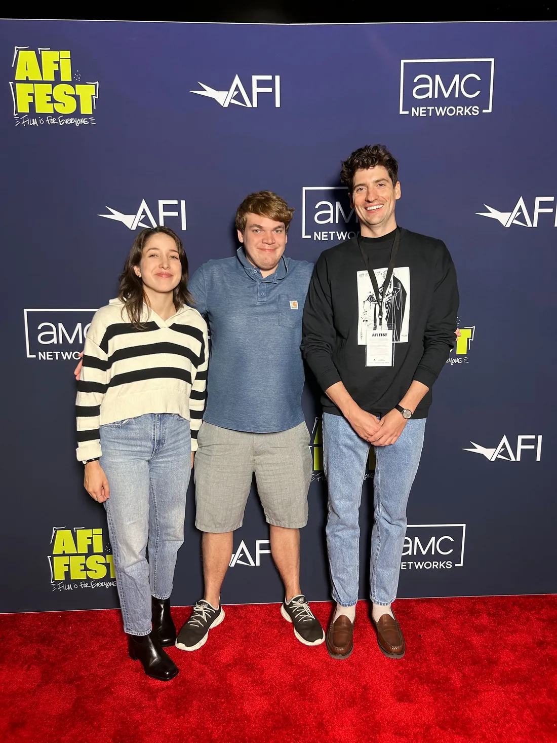 Sam Clark at the AFI Fest, organized by the American Film Institute, where he met film directors Alejandra Vasquez and Sam Osborn.