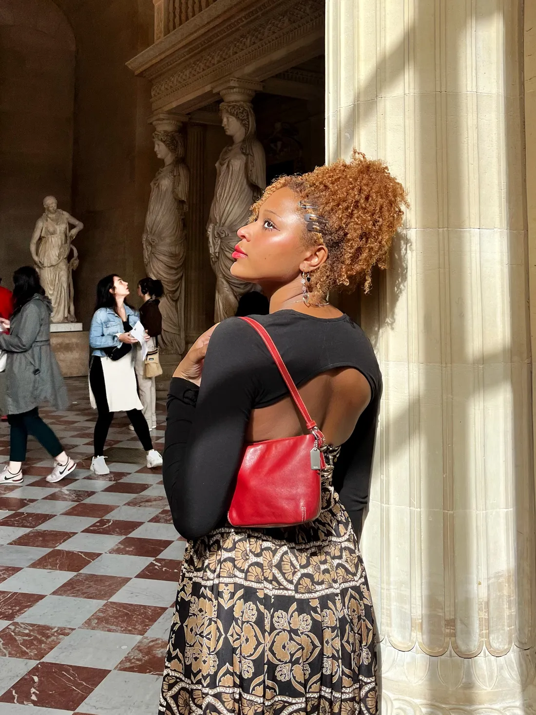 Mariya Dempsey at Louvre Museum in Paris, while studying abroad.